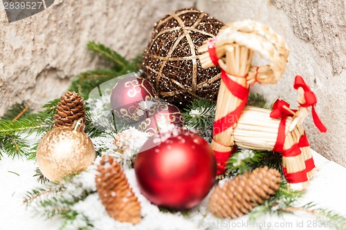 Image of Several assorted Christmas ornaments