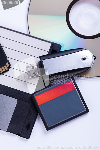 Image of Selection of different computer storage devices