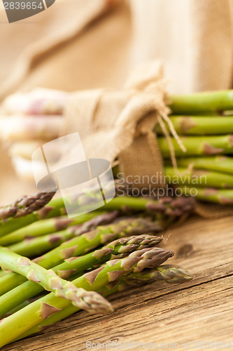 Image of Fresh healthy green asparagus spears