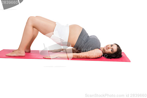 Image of Active pregnant woman working out