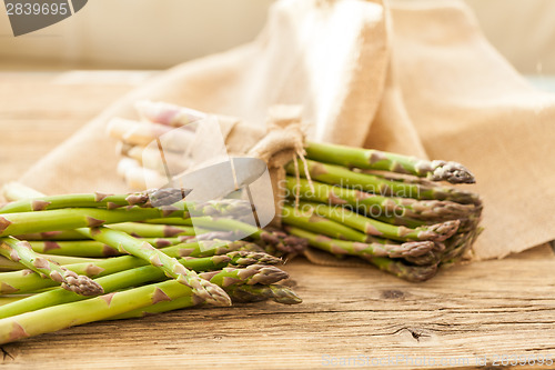 Image of Fresh healthy green asparagus spears