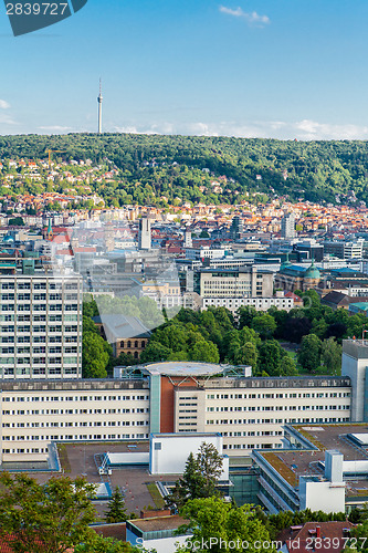 Image of Scenic rooftop view of Stuttgart, Germany