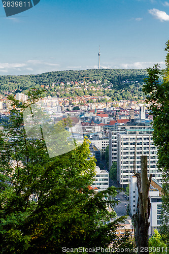 Image of Scenic rooftop view of Stuttgart, Germany