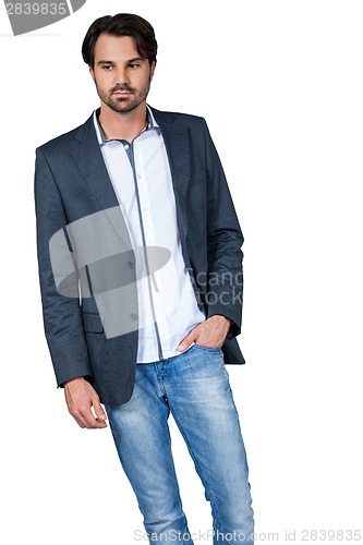 Image of Serious thoughtful young man