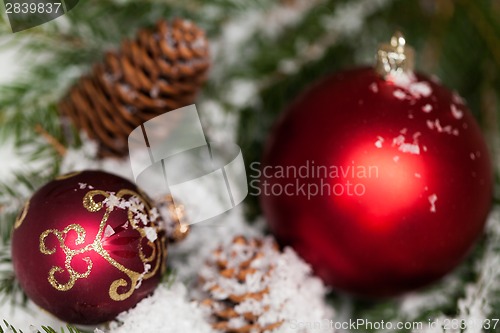 Image of Several assorted Christmas ornaments