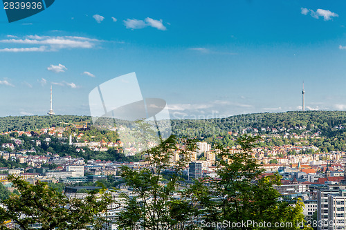 Image of Scenic rooftop view of Stuttgart, Germany