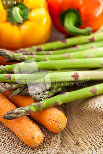 Image of Fresh vegetables in a country kitchen