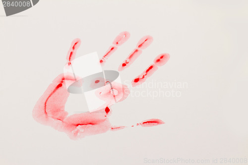 Image of Red hand print