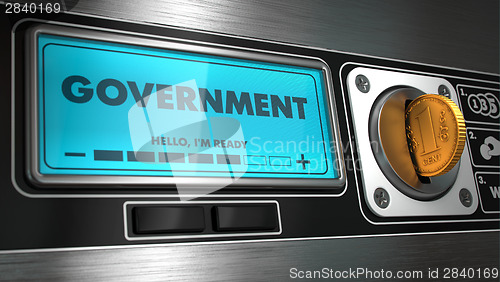 Image of Government on Display of Vending Machine.