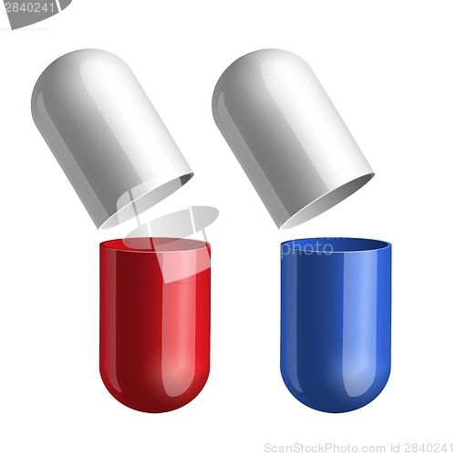 Image of Blue and red pills