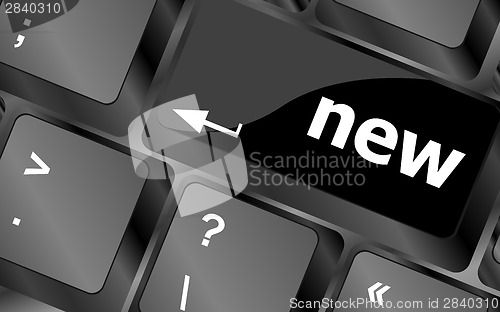 Image of Keyboard with hot key with new word