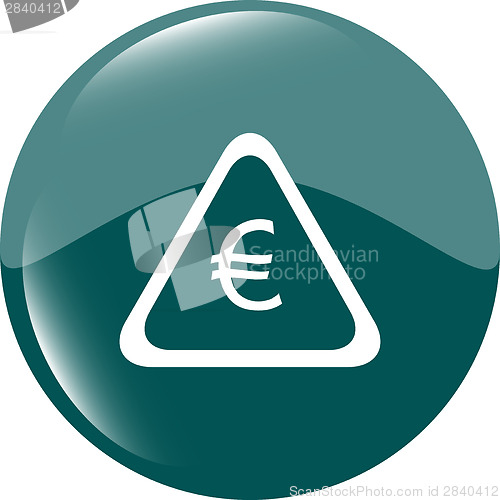 Image of web icon on cloud with euro eur money sign