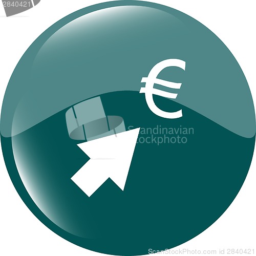 Image of Currency exchange icons, euro money sign with arrows