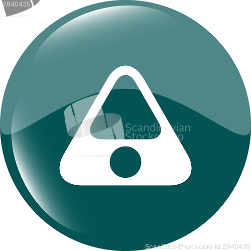 Image of Attention caution sign icon. Hazard warning symbol. Modern UI website button