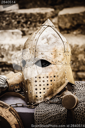 Image of Protective Helmet Medieval Knight