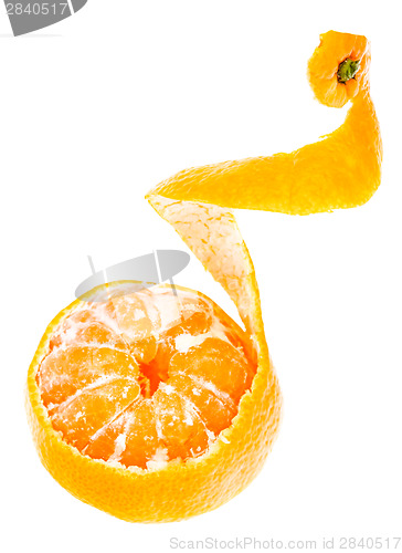 Image of Peeled Tasty Sweet Tangerine Orange Mandarin Fruit