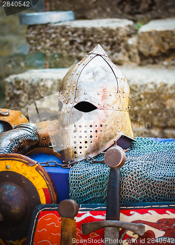 Image of Protective Helmet Medieval Knight