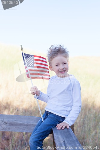 Image of boy celebrating 4th of July