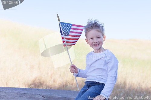 Image of boy celebrating 4th of July