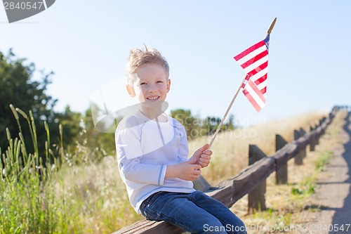 Image of boy celebrating 4th of July