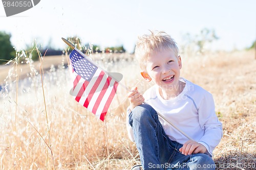 Image of boy celebrating 4th of July