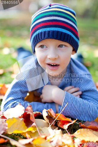 Image of kid at fall