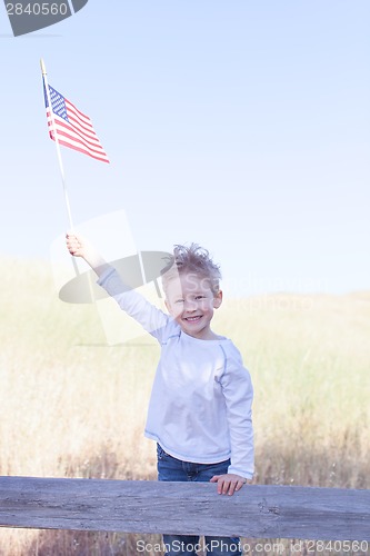 Image of boy celebrating 4th of July