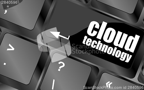 Image of Connect to cloud concept on button of the keyboard key