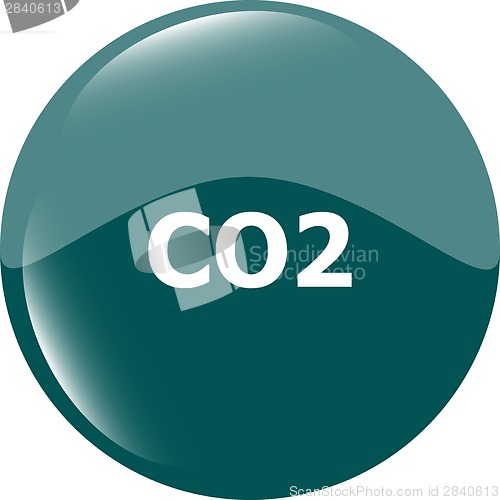 Image of carbon dioxide web app icon, web button