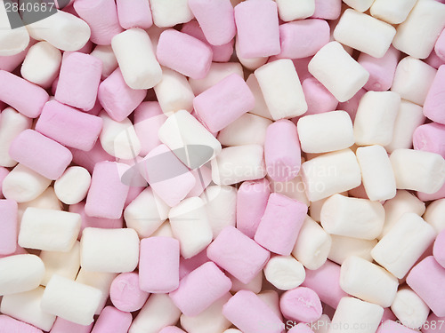 Image of Pink and white mini marshmallows