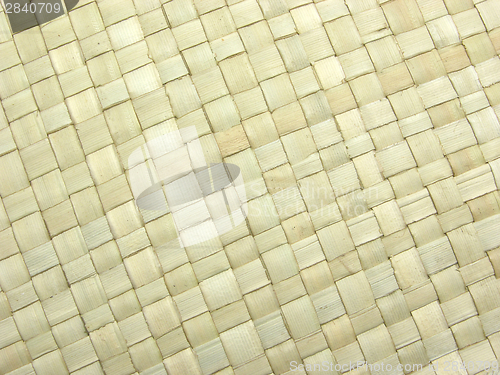 Image of Background picture of an beige rattan mat