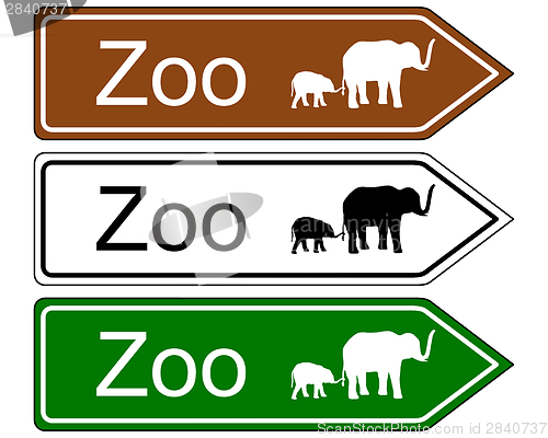 Image of Direction sign zoo