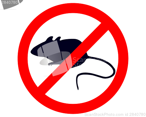 Image of Prohibition sign for mice
