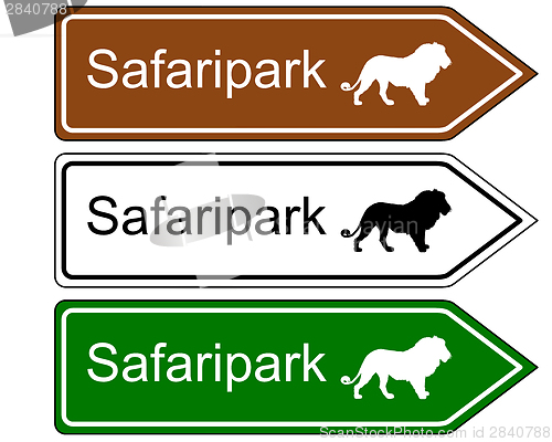 Image of Direction sign safari park