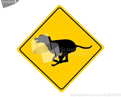 Image of Dog warning sign