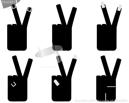 Image of Hand sign victory