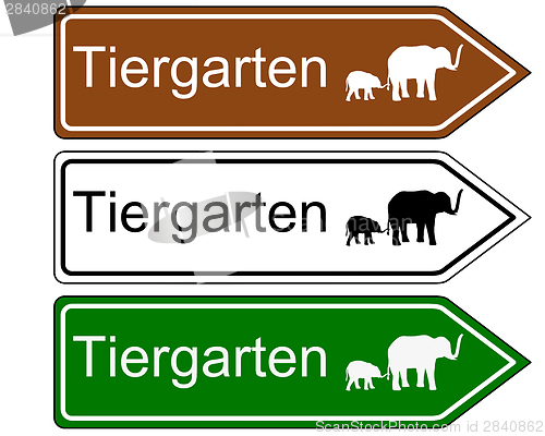 Image of Direction sign zoo