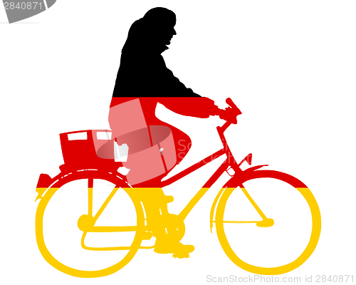 Image of German biking woman