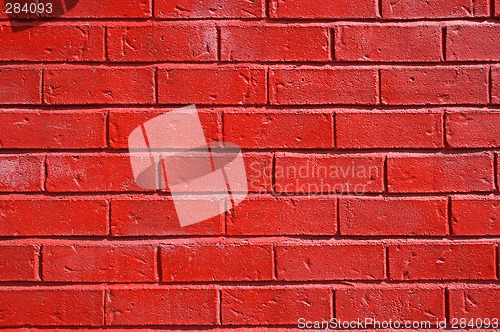 Image of Red painted brick wall