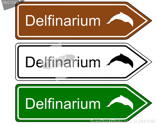 Image of Direction sign dolphinarium