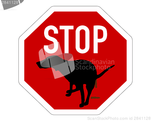 Image of Stop sign dogs dump 