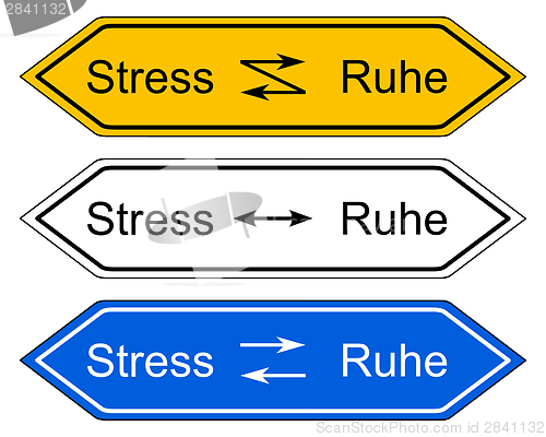 Image of Direction sign stress and calm