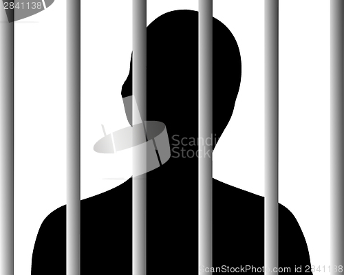 Image of Human behind bars