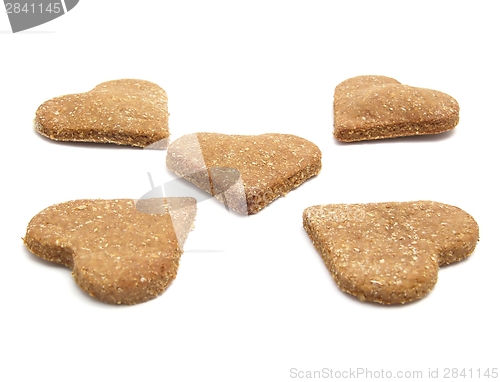 Image of Selfmade christmas-cookies for dogs heart-shaped