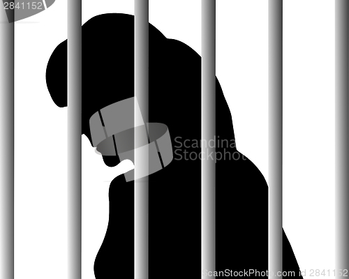 Image of Woman behind bars