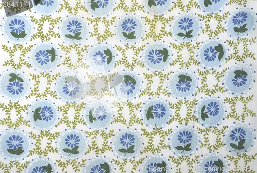 Image of Cloth with flowers as background