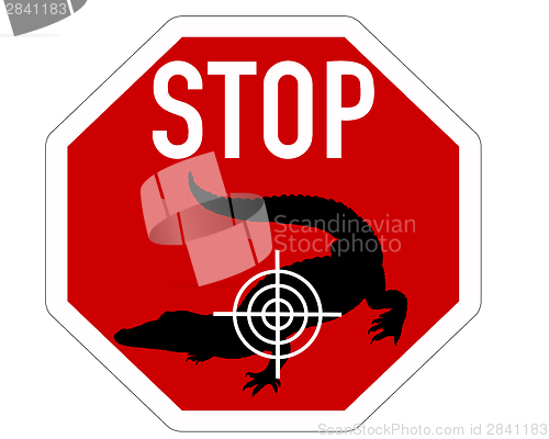 Image of Stop crosshair crocodile