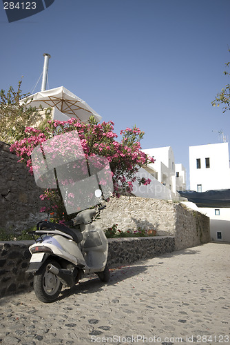 Image of street scene greek islands