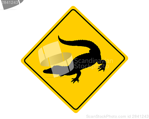 Image of Alligator warning sign
