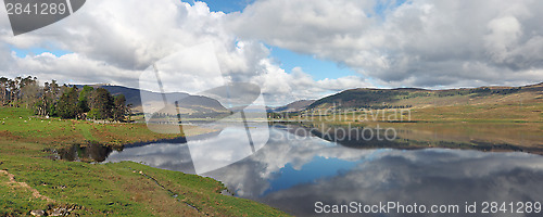 Image of Spey river west of the dam, Scotland in spring